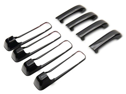 RedRock Door Handle Covers; Gloss Black (09-18 RAM 1500)