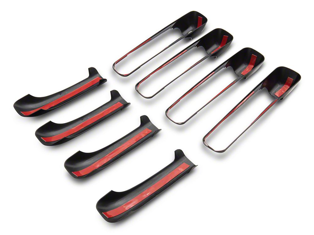 RedRock Door Handle Covers; Gloss Black (09-18 RAM 1500)
