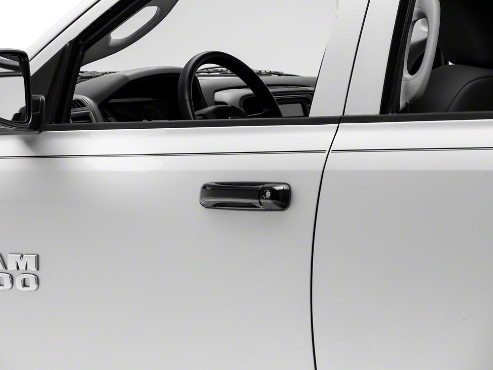 RedRock Door Handle Covers; Gloss Black (09-18 RAM 1500)