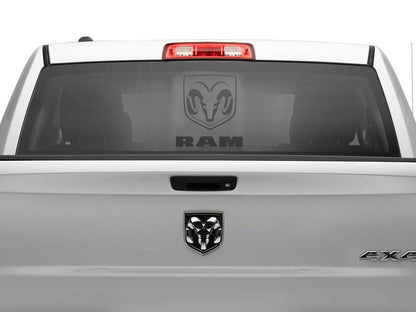 RAM Licensed by RedRock Large RAM Head with Logo; Matte Black (02-18 RAM 1500)