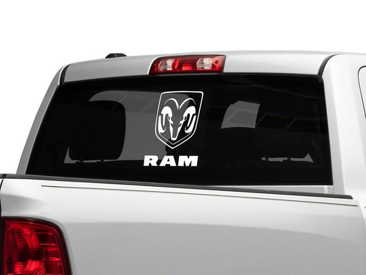RAM Licensed by RedRock Large RAM Head with Logo; White (02-18 RAM 1500)