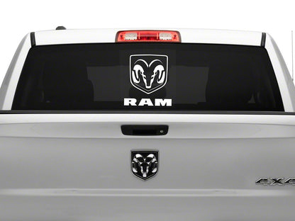 RAM Licensed by RedRock Large RAM Head with Logo; White (02-18 RAM 1500)