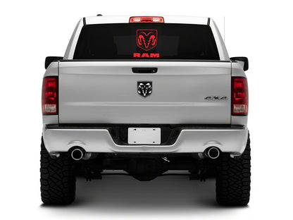 RAM Licensed by RedRock Large RAM Head with Logo; Red (02-18 RAM 1500)