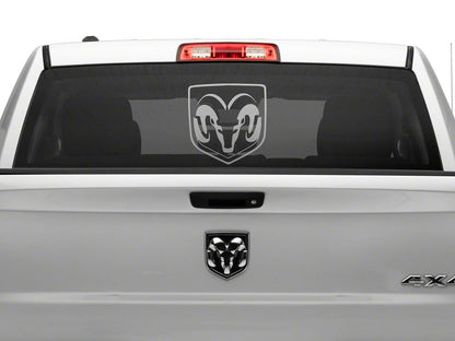 RAM Licensed by RedRock Large RAM Head Logo; Frosted (02-18 RAM 1500)