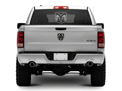 RAM Licensed by RedRock Large RAM Head Logo; Frosted (02-18 RAM 1500)