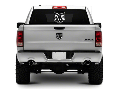 RAM Licensed by RedRock Large RAM Head Logo; White (02-18 RAM 1500)