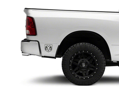 RAM Licensed by RedRock Small RAM Head Logo; Matte Black (02-18 RAM 1500)