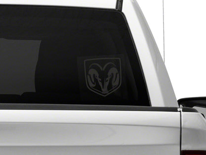 RAM Licensed by RedRock Small RAM Head Logo; Matte Black (02-18 RAM 1500)