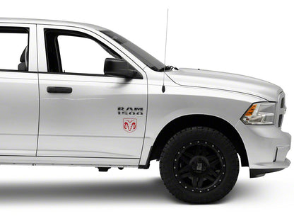 RAM Licensed by RedRock Small RAM Head Logo; Red (02-18 RAM 1500)