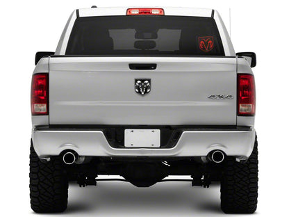 RAM Licensed by RedRock Small RAM Head Logo; Red (02-18 RAM 1500)
