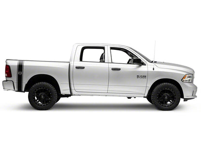 RAM Licensed by RedRock RAM Head Vertical Stripe; Gloss Black (02-18 RAM 1500)