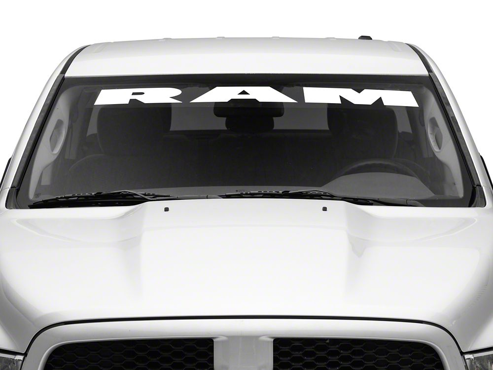 RAM Licensed by RedRock RAM Windshield Banner; White (02-18 RAM 1500)