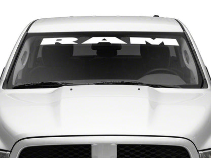 RAM Licensed by RedRock RAM Windshield Banner; White (02-18 RAM 1500)