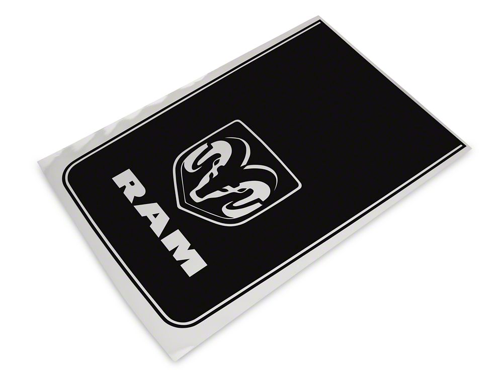 RAM Licensed by RedRock Hood Decal with Logo; Gloss Black (09-18 RAM 1500, Excluding Rebel)