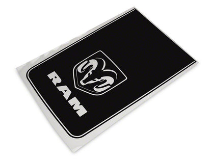 RAM Licensed by RedRock Hood Decal with Logo; Gloss Black (09-18 RAM 1500, Excluding Rebel)