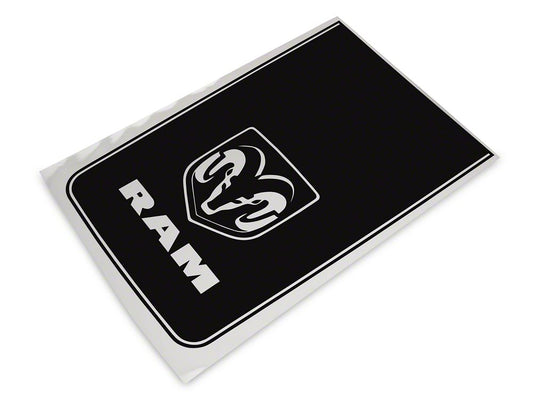 RAM Licensed by RedRock Hood Decal with Logo; Gloss Black (09-18 RAM 1500, Excluding Rebel)