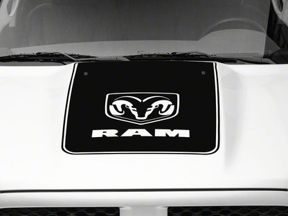 RAM Licensed by RedRock Hood Decal with Logo; Gloss Black (09-18 RAM 1500, Excluding Rebel)