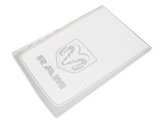 RAM Licensed by RedRock Hood Decal with Logo; White (09-18 RAM 1500, Excluding Rebel)