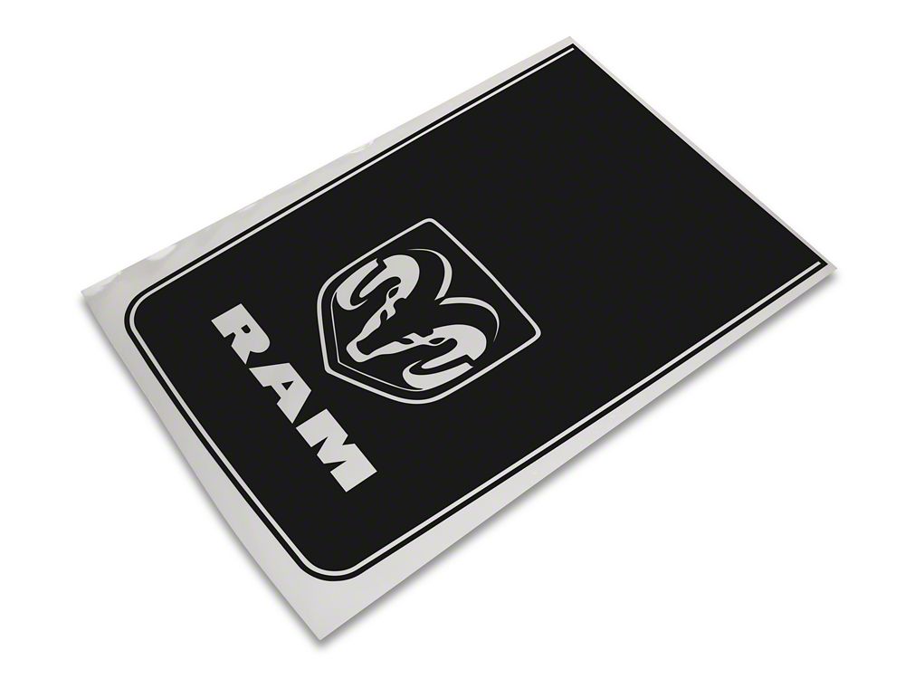 RAM Licensed by RedRock Hood Decal with Logo; Matte Black (09-18 RAM 1500, Excluding Rebel)