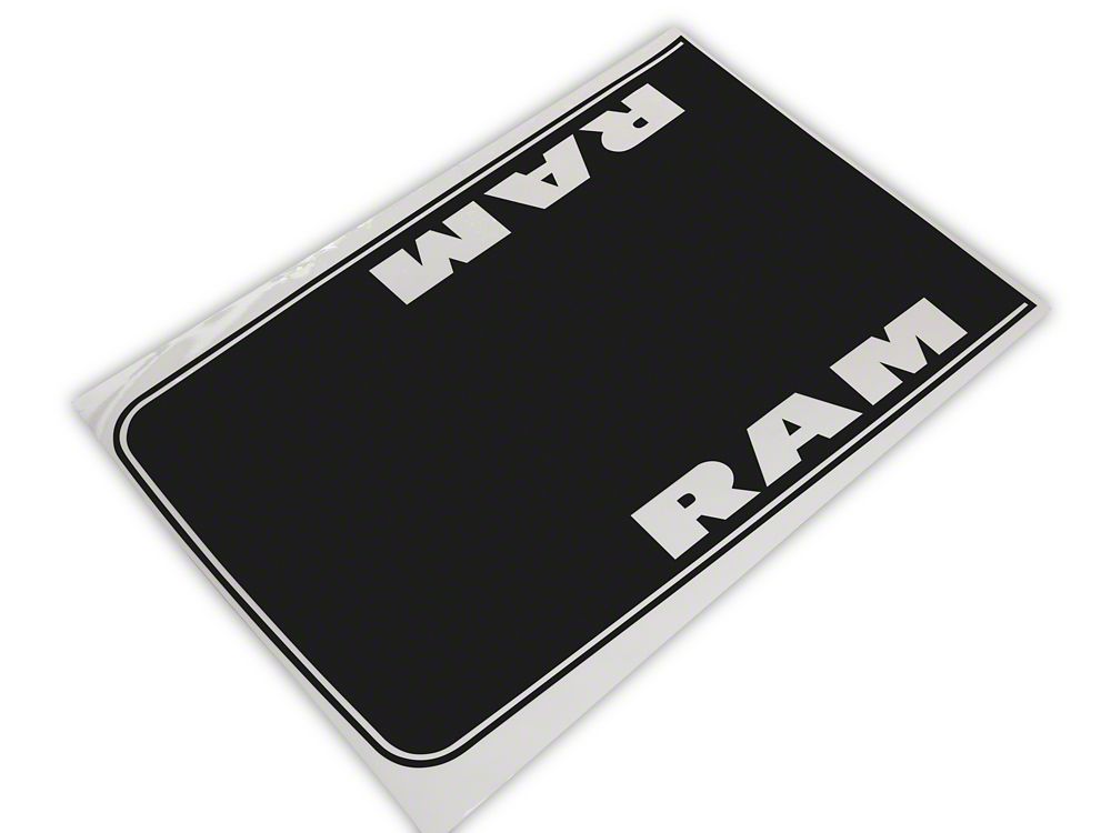 RAM Licensed by RedRock Hood Decal with RAM Logo; Gloss Black (09-18 RAM 1500, Excluding Rebel)