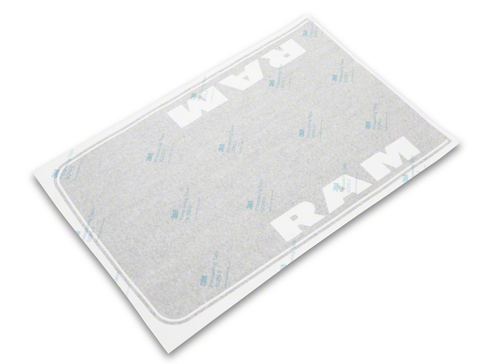 RAM Licensed by RedRock Hood Decal with RAM Logo; Gloss Black (09-18 RAM 1500, Excluding Rebel)