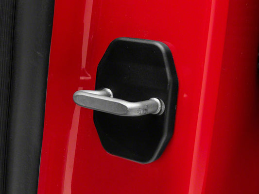 RedRock Door Striker Trim Set; Black (09-25 RAM 1500)