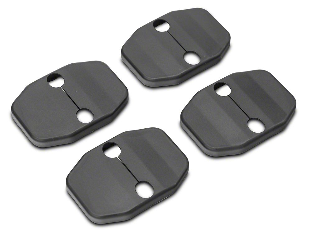 RedRock Door Striker Trim Set; Black (09-25 RAM 1500)