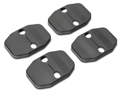 RedRock Door Striker Trim Set; Black (09-25 RAM 1500)
