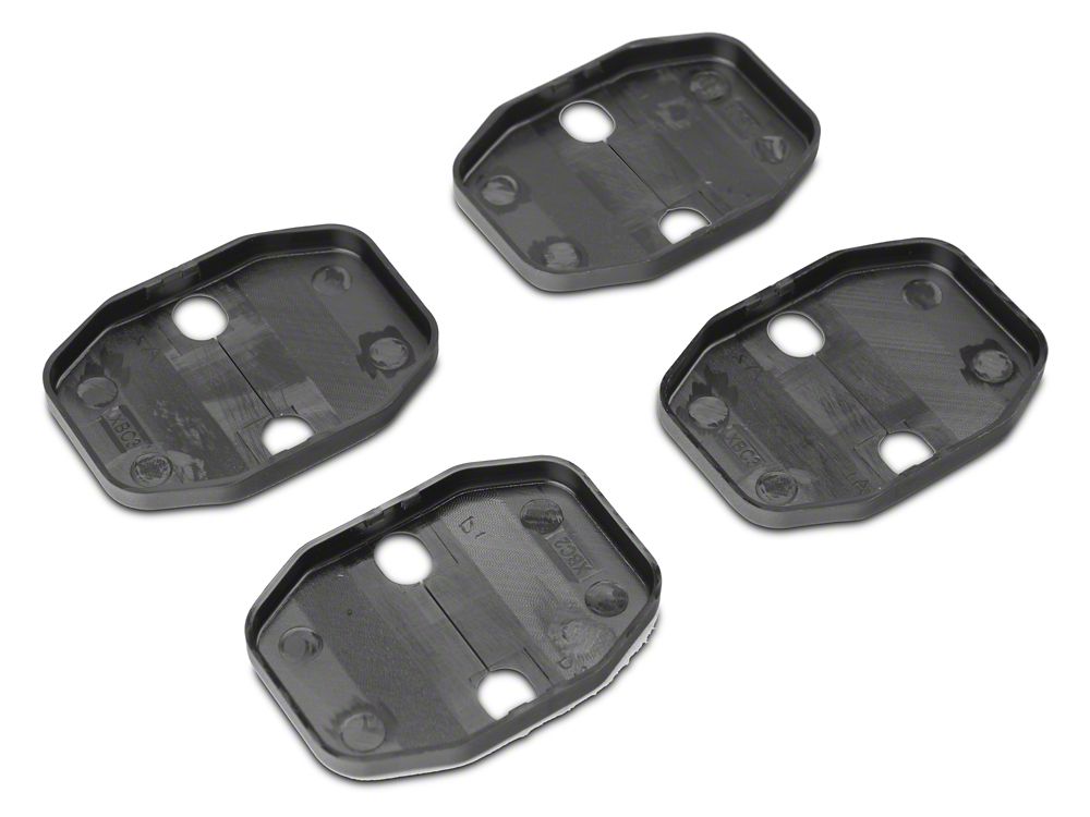 RedRock Door Striker Trim Set; Black (09-25 RAM 1500)