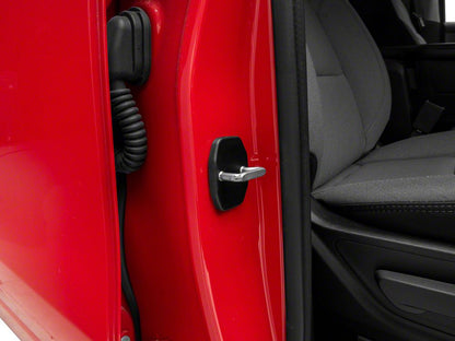 RedRock Door Striker Trim Set; Black (09-25 RAM 1500)