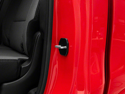 RedRock Door Striker Trim Set; Black (09-25 RAM 1500)