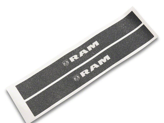 RAM Licensed by RedRock Door Sill Body Shield Decal; White (02-18 RAM 1500)