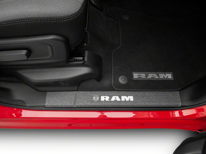 RAM Licensed by RedRock Door Sill Body Shield Decal; White (02-18 RAM 1500)