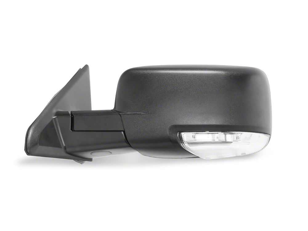 RedRock Powered Heated Mirror; Driver Side; Black (13-18 RAM 1500)