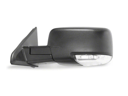 RedRock Powered Heated Mirror; Driver Side; Black (13-18 RAM 1500)