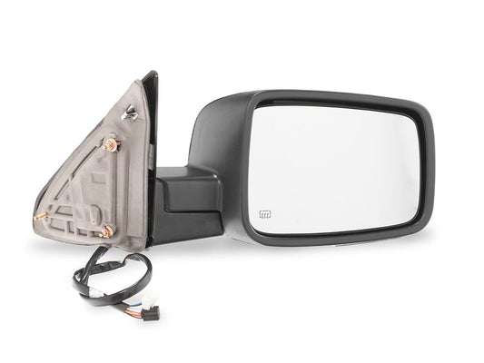 RedRock Powered Heated Manual Folding Mirror; Passenger Side; Black (13-18 RAM 1500)