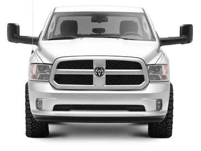 RedRock Powered Heated Towing Mirrors with Smoked Turn Signals; Black (09-18 RAM 1500)