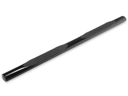 RedRock 4-Inch Oval Straight End Side Step Bars; Black (19-25 RAM 1500 Quad Cab)