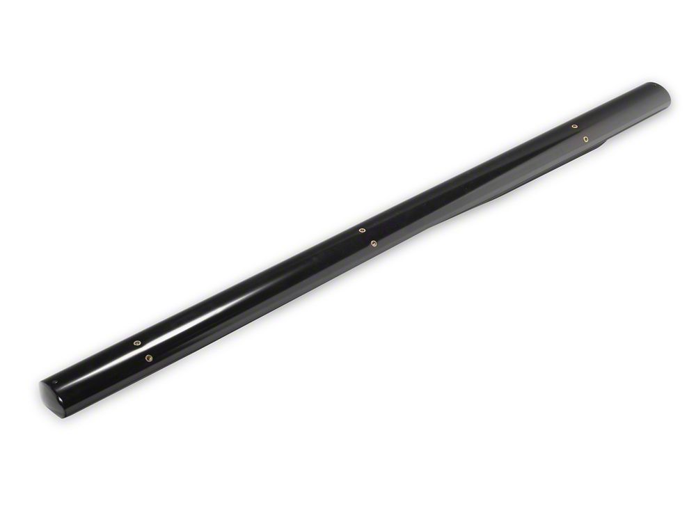 RedRock 4-Inch Oval Straight End Side Step Bars; Black (19-25 RAM 1500 Quad Cab)
