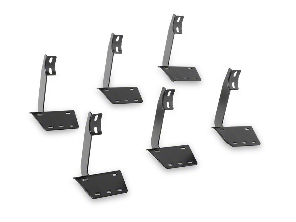 RedRock 4-Inch Oval Straight End Side Step Bars; Black (19-25 RAM 1500 Quad Cab)