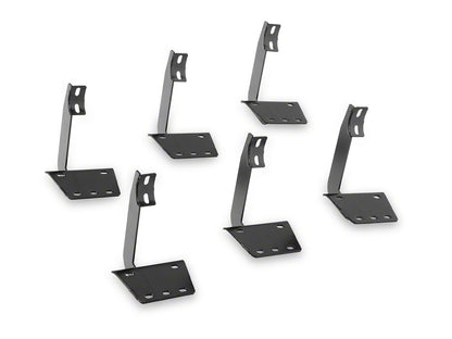 RedRock 4-Inch Oval Straight End Side Step Bars; Black (19-25 RAM 1500 Quad Cab)