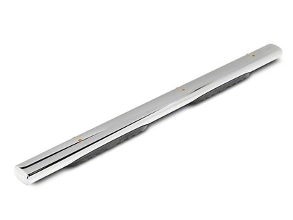RedRock 5-Inch Oval Straight End Side Step Bars; Stainless Steel (19-25 RAM 1500 Quad Cab)