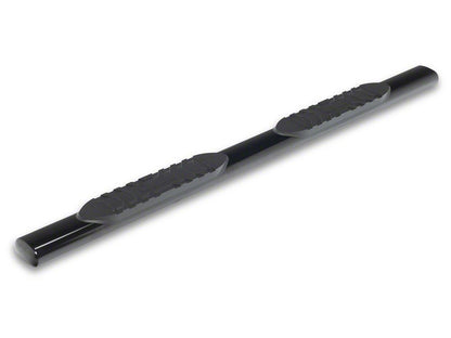 RedRock 5-Inch Oval Straight End Side Step Bars; Black (19-25 RAM 1500 Quad Cab)