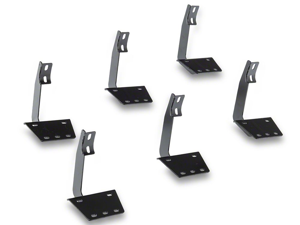 RedRock 5-Inch Oval Straight End Side Step Bars; Black (19-25 RAM 1500 Quad Cab)