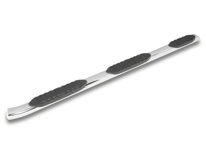 RedRock 5-Inch Oval Bent End Wheel to Wheel Side Step Bars; Stainless Steel (19-25 RAM 1500 Quad Cab)