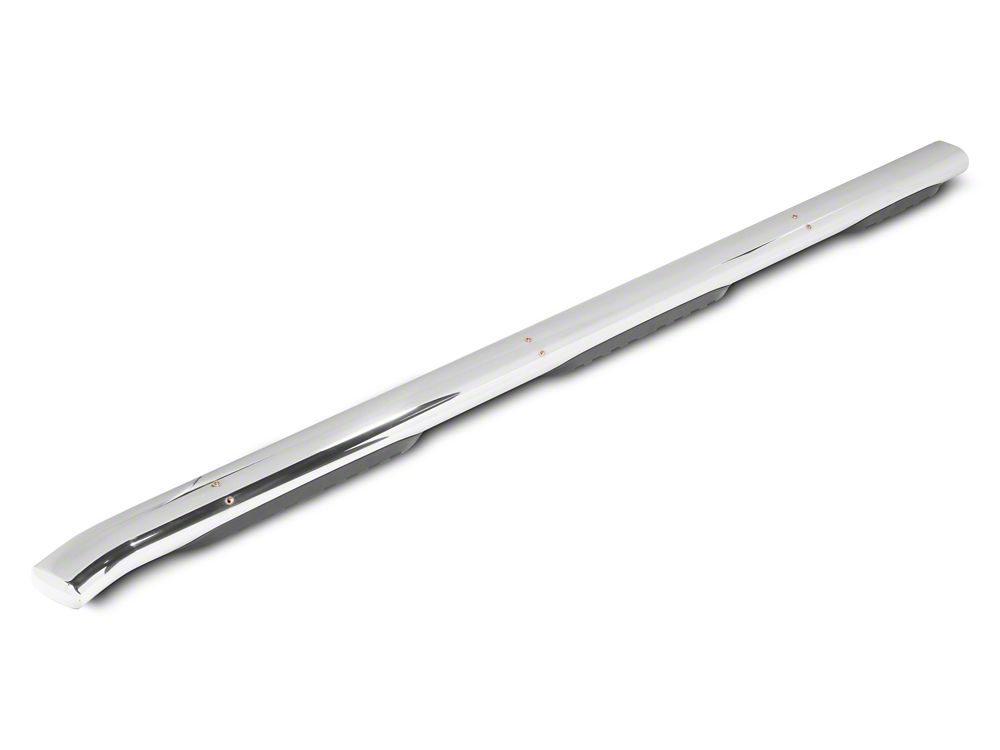 RedRock 5-Inch Oval Bent End Wheel to Wheel Side Step Bars; Stainless Steel (19-25 RAM 1500 Quad Cab)