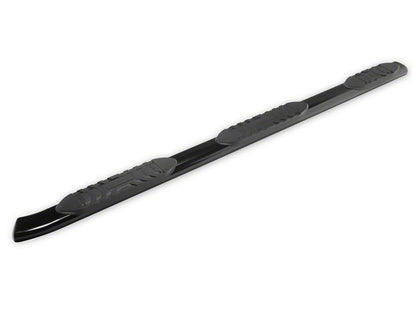 RedRock 5-Inch Oval Bent End Wheel to Wheel Side Step Bars; Black (19-25 RAM 1500 Quad Cab)