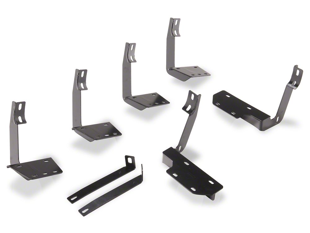 RedRock 5-Inch Oval Bent End Wheel to Wheel Side Step Bars; Black (19-25 RAM 1500 Quad Cab)