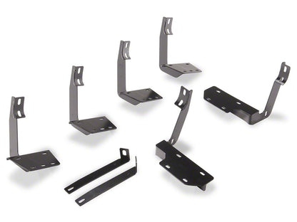 RedRock 5-Inch Oval Bent End Wheel to Wheel Side Step Bars; Black (19-25 RAM 1500 Quad Cab)