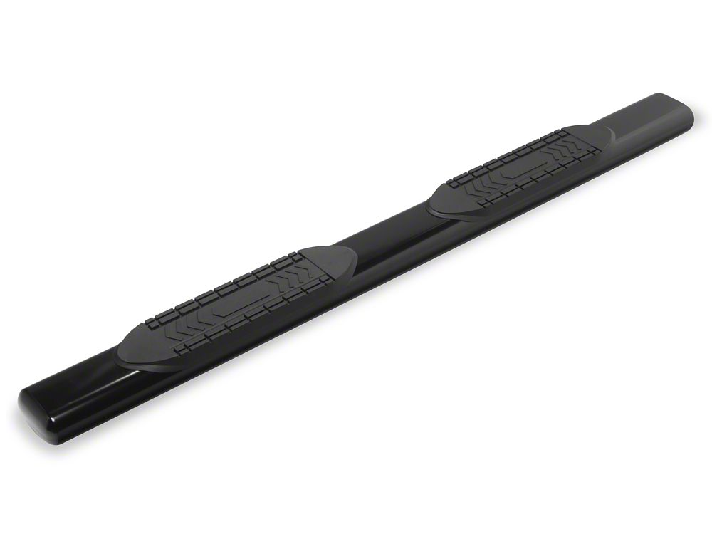 RedRock 6-Inch Oval Straight End Side Step Bars; Black (19-25 RAM 1500 Quad Cab)